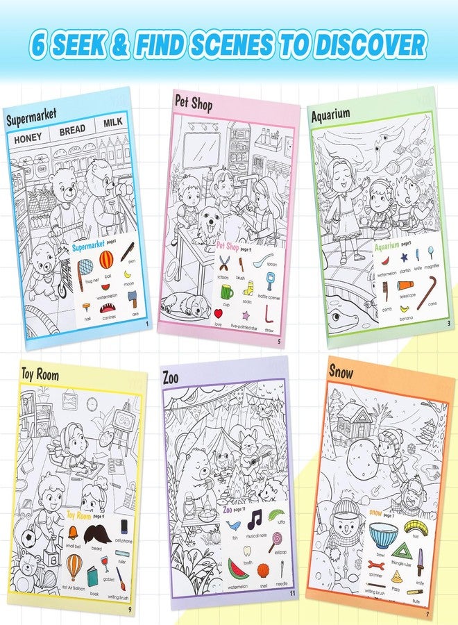 JULEASEL Seek and Find Sticker Fun for Little Ones - Hidden Object Activity Book with Cute Animal Camping Theme, Learning and Fine Motor Skill Games - Image 2